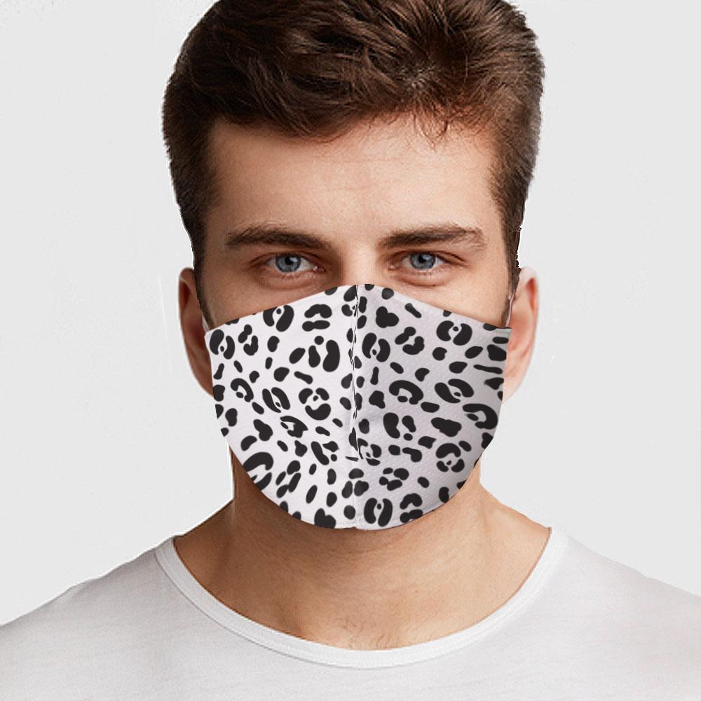 White Cheetah Face Cover