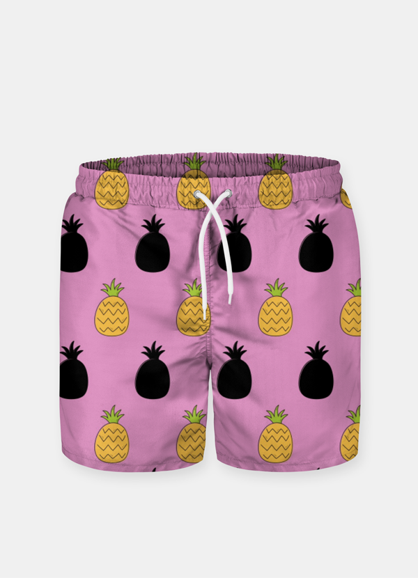 Pink Pineapple Pattern Shorts