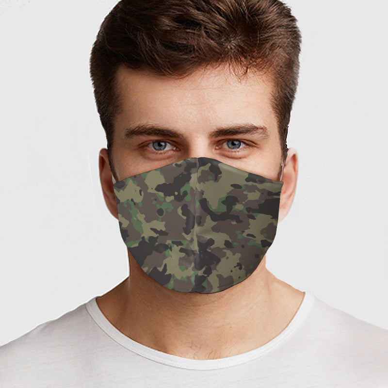 Green Army Camo Face Cover
